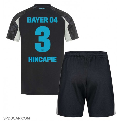 Dječji Nogometni Dres Bayer Leverkusen Piero Hincapie #3 Rezervni 2024-25 Kratak Rukav (+ Kratke hlače)